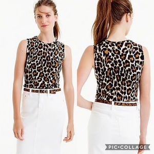 J. Crew lightweight wool sweater in leopard 🐾